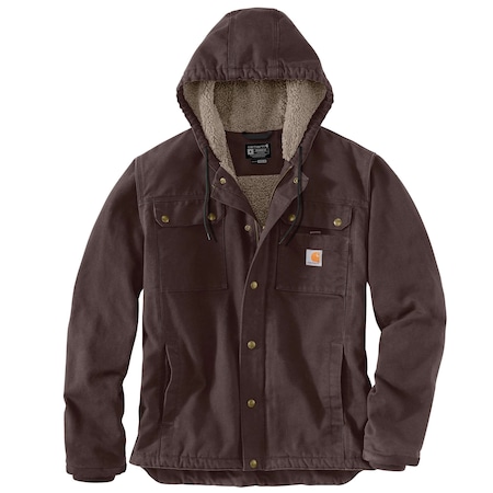 Carhartt Relaxed Fit Washed Duck Sherpa-Lined Utility Jacket, Dark Brown, Medium, TLL 103826-DKBMTLL